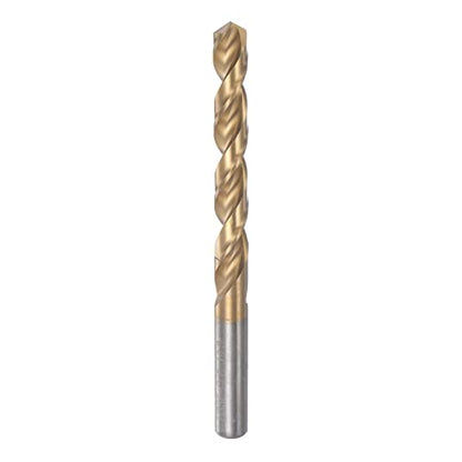 HARFINGTON Twist Drill Bit 10.3mm Titanium Coated (HSS-E) M42 High Speed Steel 8% Cobalt Straight Shank for Stainless Steel Aluminum Alloy Metal - size: 10.3mm