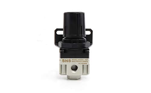 SNS Air Pressure Regulator Female Thread 1/8 NPT 0-150 PSI Adjustable, Bracket, With Gauge AR2000-N01 - color: AR, size: 2000-N01
