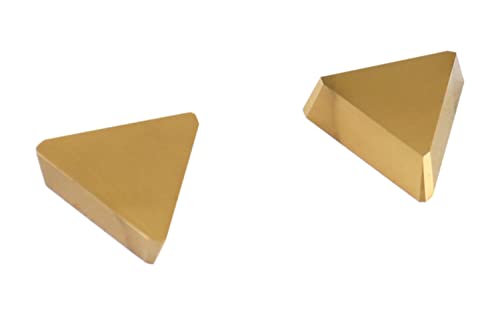 Accusize Industrial Tools TPG22 Wiper Carbide Inserts, TiN Coated, T-Shape, 10 Pcs/Box, 2127-1025x10 - size: TPG22 Wiper, T-Shape