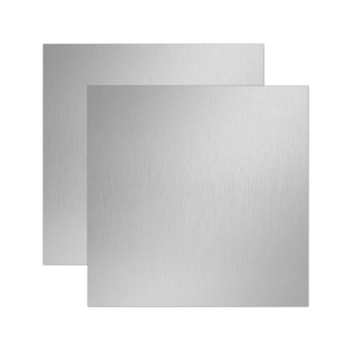 3mm Stainless Steel Sheet 4x4 Inch, 430 Magnetic Stainless Steel Plate, 11 Gauge Metal Sheet for Wall, DIY, Crafts, Jewelry, Electrical Repair (2 Pack) - size: 4" x 4"-11 Gauge(3mm)