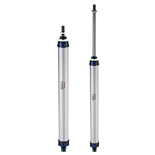 MECCANIXITY Pneumatic Air Cylinder Double Action MAL25X250 25mm Bore 250mm Stroke with Y Connector and 4Pcs Quick Fitting Set - size: 25X250 mm