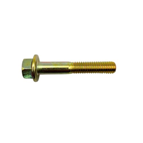 3/8"-16 x 2-1/4" Grade 8 Hex Flange Bolts Qty 10 | SAE J429 High-Strength Coarse Thread Fasteners for OEM, MRO & Industrial Use 2.25" Yellow Zinc Plated