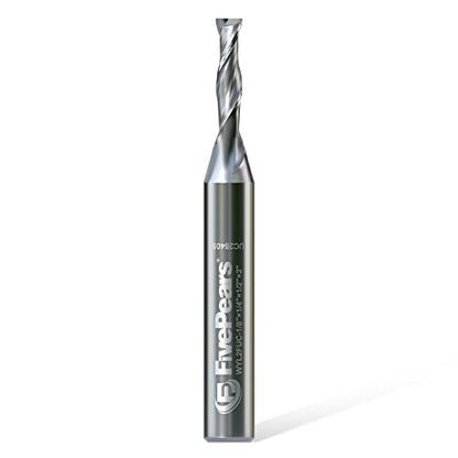 FivePears Up Cut Spiral Router Bit for CNC, 1/8 inch Cutting Diameter and 1/2 inch Cutting Length 1/4 inch Shank Carbide End Mill Router Bit for Wood Carving Engraving Grinding Grooving - size: 1/8" Dia - 1/2" CL - 1/4" Shank, style: Up Cut