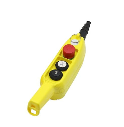COB-61E PL-03D2 Rainproof Hoist Crane Truck Push Button Switch Control Station Single/Double Speed with Emergency Stop(DoubleSpeed PL-03D2) - color: DoubleSpeed PL-03D2