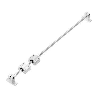 uxcell 2 Pcs 8mm x 650mm Linear Motion Rail Shaft Slide Guide with 4 Pcs SCS8UU Bearings and 4 Pcs SK8 Rail Support Linear Motion Rod Shaft Guide Set for CNC Machine 3D Printer, Silver - size: 650mm
