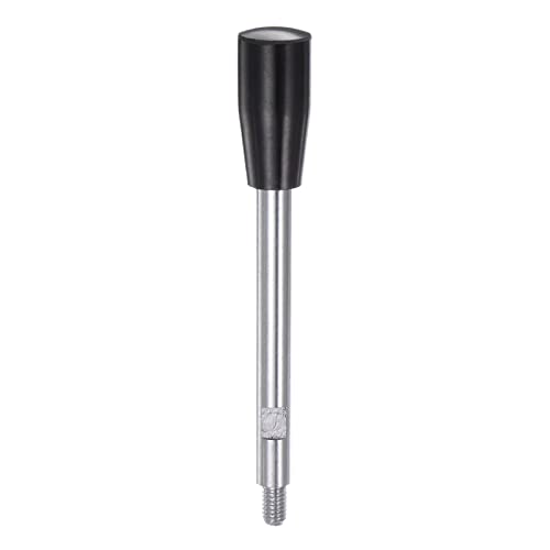 HARFINGTON Clamping Handles M6 Thread 115mm (4.5") Length Chrome Plated Revolving Crank Handle Grip Handwheel Screw Stem for Lathe Machine - color: Black, size: M6 x 115mm