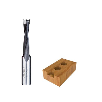 HUHAO 7mm Carbide Tipped Brad Point Boring Bit, Right Hand Dowel Drill Bits - size: 7mm Dia x 70mm Long x 10mm Shank R