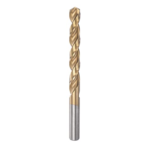 HARFINGTON Twist Drill Bit 11mm Titanium Coated (HSS-E) M42 High Speed Steel 8% Cobalt Straight Shank for Stainless Steel Aluminum Alloy Metal - size: 11mm