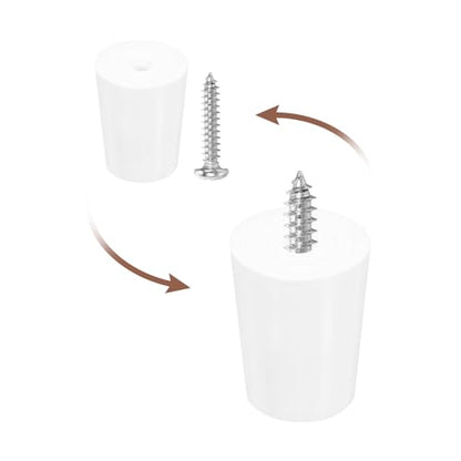 uxcell 8Pcs Rubber Bumper Feet, 1.22" H x0.94 W Round Pads with Stainless Steel Washer and Screws for Furniture, Appliances, Electronics - size: 1.22" H x0.94" W