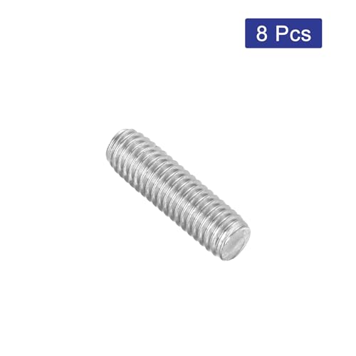 uxcell 8Pcs Fully Threaded Rod, M6 x 20mm 304 Stainless Steel Right Hand Thread Bar Studs M6-1 Thread Pitch for Furniture Machinery Assembly - size: M6 x 20mm
