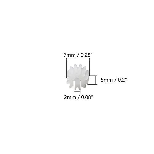 Othmro 40pcs Plastic Gears 12 Teeth Model 122A Reduction Gear Plastic Worm Gears for RC Car Robot Motor - color: 2A 12Teeth, size: Plastic Gears