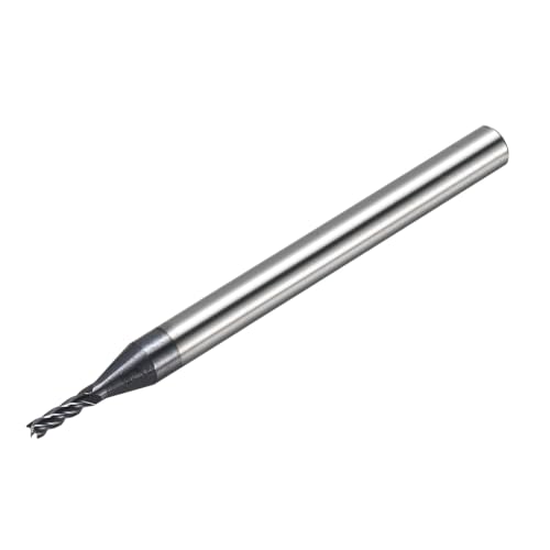 1.6mm Carbide End Mill, 5.55mm Cut L, 50mm L, 4mm Shank, Black - color: Black, size: 1.6mm Dia,5.55mm CL,50mm L,4mm Shank