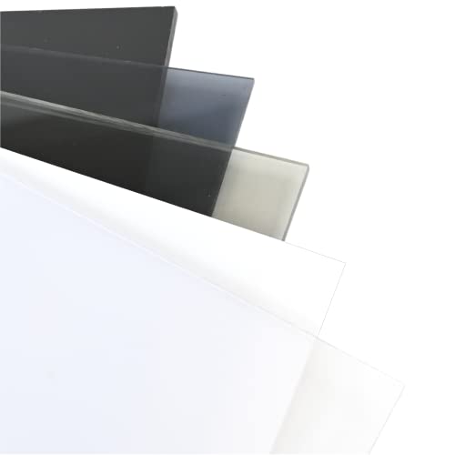 BuyPlastic Polycarbonate Plastic Sheet - Clear, 3/8" x 24" x 24" - Transparent Glass Replacement, UV, Weather, and Impact Resistant - size: 3/8" x 24" x 24", style: Clear