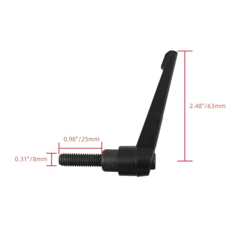 Bitray 10Pcs Adjustable Clamping Lever M8x25mm Quick Release Handle Black