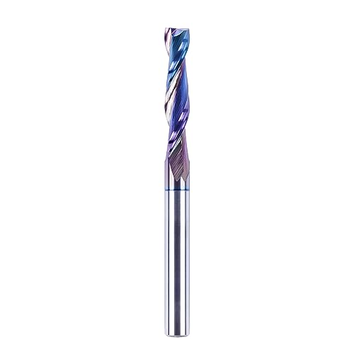 SpeTool Upcut Spiral Router Bits 1/4 Inch Shank with Coating, 1-1/4 Inch Cutting Length 3 Inch OVL, Carbide Up Cut Router Bit for CNC Woodworking Inlay Slot Mortise Cutting Carving Engraving - size: 1/4" Dia - 1-1/4" CL -1/4" Shank, style: UP CUT