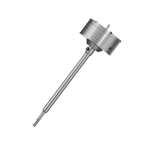 HUHAO Professional 4-1/3" (110mm) Concrete Hole Saw with 330mm Round Shank, Masonry Hole Cutter Set for Concrete, Brick, Cement, Stone, Wall Drilling - size: 4-1/3"(110mm)