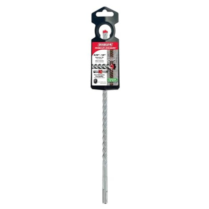 Diablo Rebar Demon SDS-Plus 4-Cutter Full Carbide Head Hammer Drill Bit - size: 12" Length x 3/8" Dia