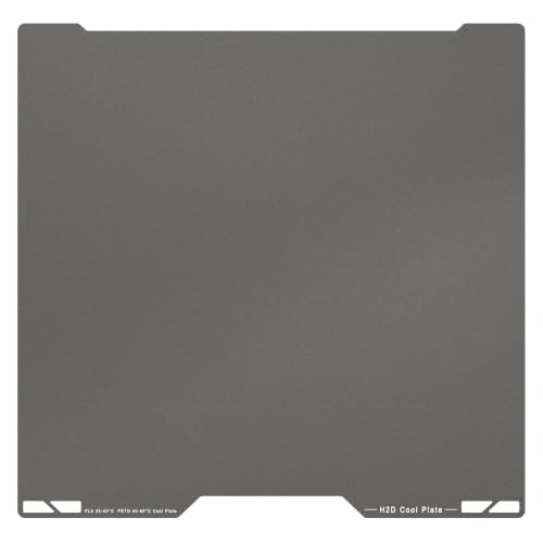 355x346mm Large Cool Build Plate for Bambu Lab H2S H2D Smooth High-Viscosity Spring Steel Print Bed Surface - color: Cool Plate Grey, size: H2D/H2S
