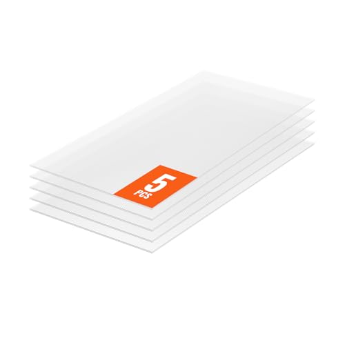 VEVOR 5 Pack Polycarbonate Greenhouse Panels, 2' X 4' X 0.32'' Roof Panels Sheets, Waterproof UV Protected Corrugated Plastic Roofing, Impact Resistance Clear Roofing Sheets for Greenhouse/Garden - size: 5PCS / 4FT * 2FT * 0.32IN