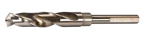 NACX 16mm Reduced Shank Cobalt Drill Bit, HSS 6542 High-Speed Steel Twist Drill Bits with 1/2” Shank for Stainless Steel Alloy Metal Plastic Wood - size: 16mm