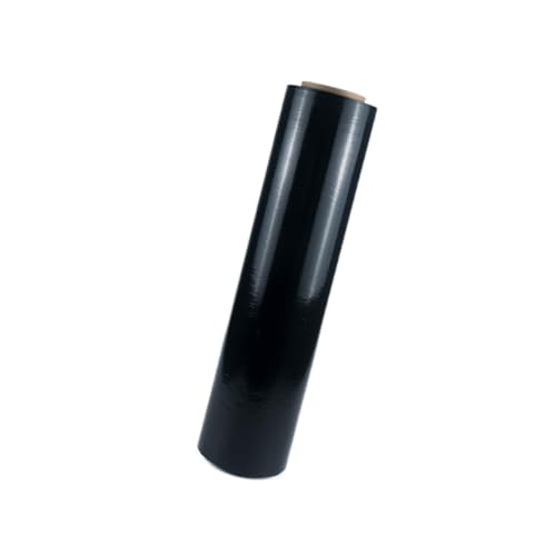 Black Stretch Wrap Film 20" x 820ft 80 Gauge Industrial Strength-1 Pack - color: Black