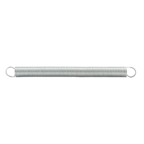 Prime-Line SP 9656 Extension Spring, Spring Steel Construction, Nickel-Plated Finish, 0.015 GA x 1/8 In. x 1-1/2 In., Closed Single Loop (2 Pack)