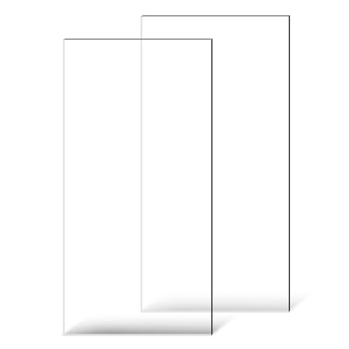 VEVOR Plexiglass Acrylic Sheets, 2-Pack Plastic Sheet, 24 x 48 Inch 1/8 Inch Thick Clear Plastic Cast Transparent Glass for Crafting Projects, Replacement Picture Frame Glass, DIY Display, Easy to Cut - size: 24 x 48 Inch
