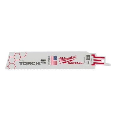Milwaukee Tool 6" 14 TPI The Torch Sawzall Blade (5 Pk) 48-00-5782