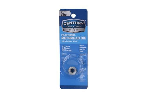Century Drill & Tool 92900 Fractional Right Hand Rethreading Die, 1/4-20 NC - size: 1/4-20 NC