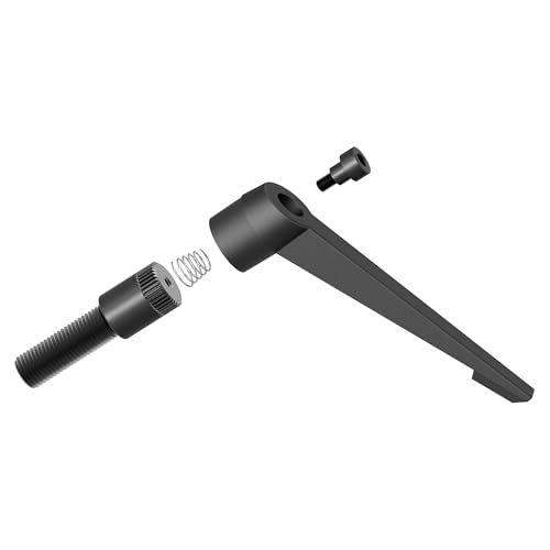 2PCS Clamping Lever Handles, M8 x 40mm Male Thread, Adjustable Quick Release Locking Rotating Screw Bolt Stud Knobs Apply for Lathe Machinery, Black - size: M8 x 40mm