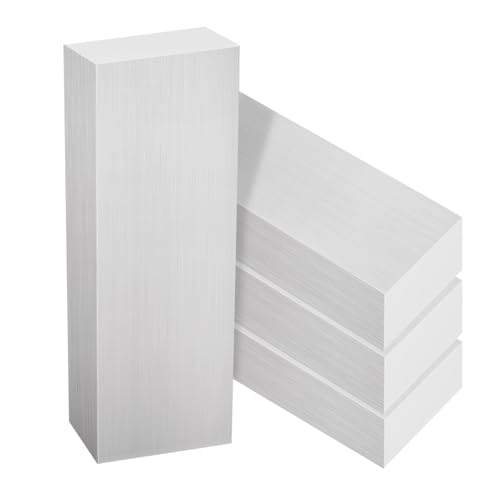 4PCS Square Aluminum Flat Bar, 1x2x8 Inch Aluminum Block, 6061Square Aluminum Bar Stock, General Purpose Plate, 25MM Thickness T6 Solid New Mill Stock - size: 1x2x8 Inch