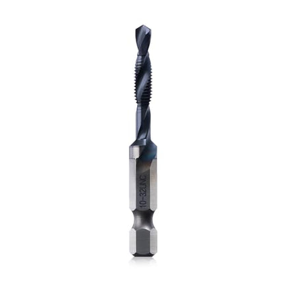 Kraftek 10-32NF Combination Drill and Tap Bit Set, Ultra TiAlN Coating M2 Drill Tap Set, One-Step Drilling, Tapping, and Deburring for Stainless Steel, Aluminum,Copper, Plastic, Mild Steel - size: 10-32NF 1pc