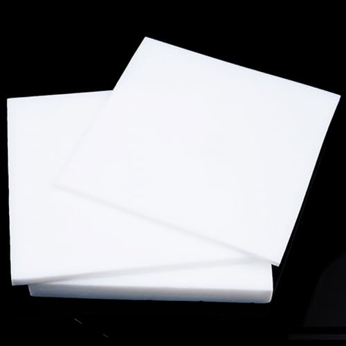 PTFE Plastic Sheet, Virgin PTFE Sheet Teflon Sheets - 200mmx200mm Thickness 2mm Non Stick Sheets for Gasket Seals Liners Bearings - size: 200mmx200mmx2mm