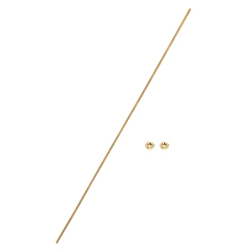uxcell Brass Fully Threaded Rod, M2x0.4mm Pitch Right Hand Threads Studs with Solid Brass Hex Nuts, 200mm/8 Long Threaded Screw Rods Fasteners for Anchors Bolts Hangers Clamps - size: M2x0.4mmmm200mm