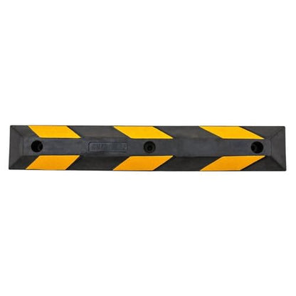 Guardian Parking Stop, 3 Foot Long Flexible Rubber Curb, Highly Visible Accessory with Mounting Holes for Job Sites and Garages, Black/Yellow - size: 3 Foot