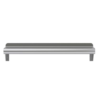 AmGood Narrow 6 in. Deep x 24 in. Wide Stainless Steel Wall Mount Shelf with Backsplash - Bathroom, Restroom & Spice Storage | NSF 18-Gauge 430, Holds 140 lbs | Bullnose Edge, Brackets Included - size: 6 in. x 24 in.