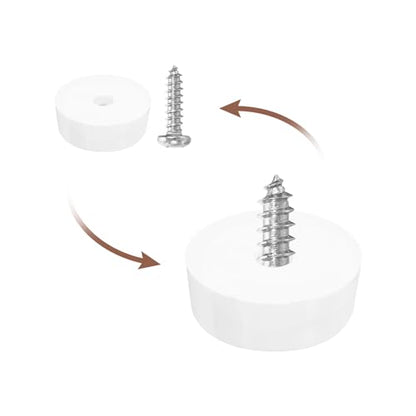 uxcell 8Pcs Rubber Bumper Feet, 0.35" H x0.98 W Round Pads with Stainless Steel Washer and Screws for Furniture, Appliances, Electronics - size: 0.35" H x0.98" W