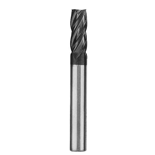 1/4" Carbide Square End Mill, HRC 45 Deg Single End 4 Flute AlTiN Coating Mill Bits - size: 1/4 in