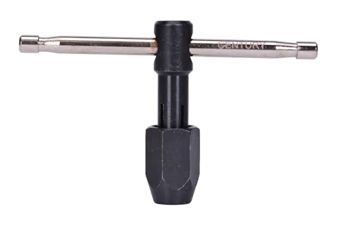 Century Drill & Tool 98501 T-Handle Tap Wrench, 0"-1/4", 3.0-6.0mm - size: 0" to 1/4", 0.00 to 6.0M