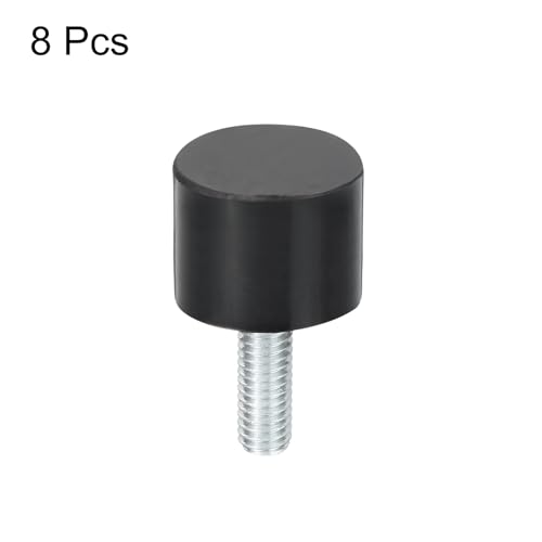 uxcell M6 Thread Rubber Mounts, Vibration Isolators, Cylindrical Shock Absorber with Studs 20 x 15mm 8pcs - size: M6x20x15mm
