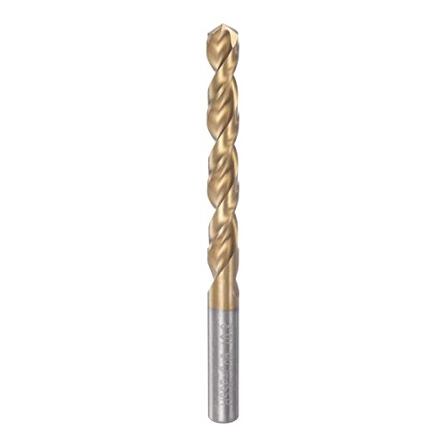 HARFINGTON Twist Drill Bit 10.2mm Titanium Coated (HSS-E) M42 High Speed Steel 8% Cobalt Straight Shank for Stainless Steel Aluminum Alloy Metal - size: 10.2mm