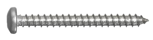 #8 x 2-1/2" Pan Head Sheet Metal Screws, Full Thread, Square Drive, Stainless Steel 18-8, Bright Finish, Self-Tapping, Quantity 50 Pieces By Fastenere - size: #8 x 2-1/2"(50 PACK)