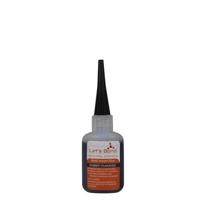 Let's Bond 1 oz Black Premium Cyanoacrylate, Medium Viscosity, 300 CPS - size: 1 oz