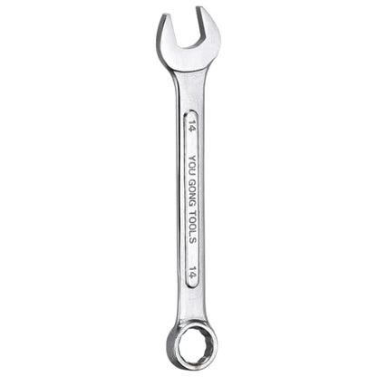HARFINGTON Metric Combination Wrench, 14mm Open End & 15-Degree Offset - size: 14mm