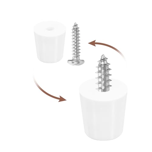 uxcell 8Pcs Rubber Bumper Feet, 0.79" H x0.79 W Round Pads with Stainless Steel Washer and Screws for Furniture, Appliances, Electronics - size: 0.79" H x0.79" W