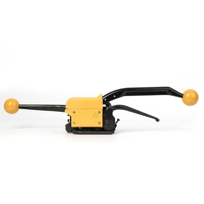 U.S. Solid Sealless Steel Strapping Tool, 3-in-1 Manual Metal Banding Machine (Tensioner, Sealer, Cutter) for 1/2", 5/8", 3/4" Width Steel Straps, Buckle-Free Packaging Tool for Pallets&Crates, Yellow - color: Yellow