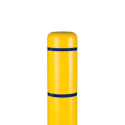 BollardGard 7" x 60" Bollard Cover Yellow - Innoplast (Yellow Blue Tape) - color: Yellow blue tape, size: 7\"x60\"