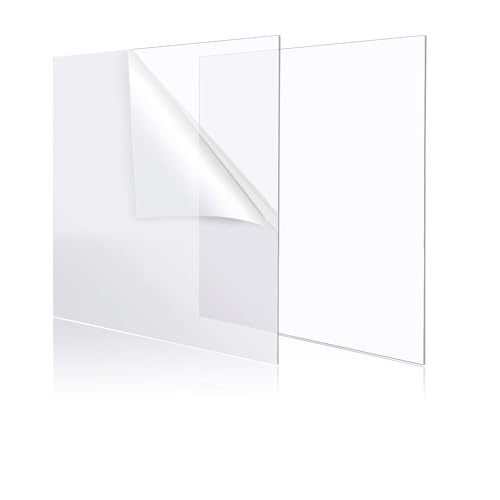 12" x 12" Acrylic Sheet Clear Plexiglass Sheet, Transparent Acrylic Board - size: 12" x 12"