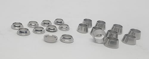 10 Sets of 1/4" Compression Fitting Ferrules, 316 Stainless Steel