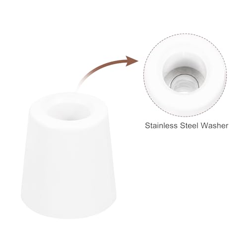 uxcell 8Pcs Rubber Bumper Feet, 0.79" H x0.79 W Round Pads with Stainless Steel Washer and Screws for Furniture, Appliances, Electronics - size: 0.79" H x0.79" W